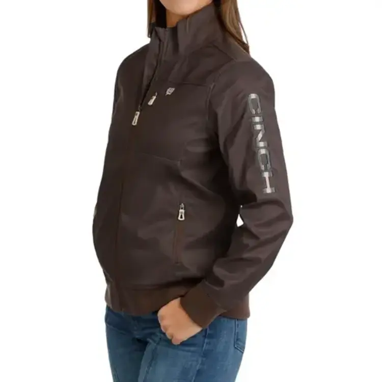 Cinch Lined Windproof Jacket Brown