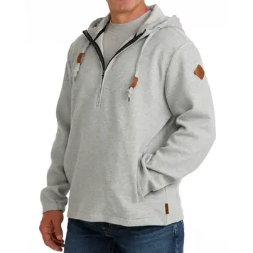 Cinch Quarter Zip Hoodie Heather Grey
