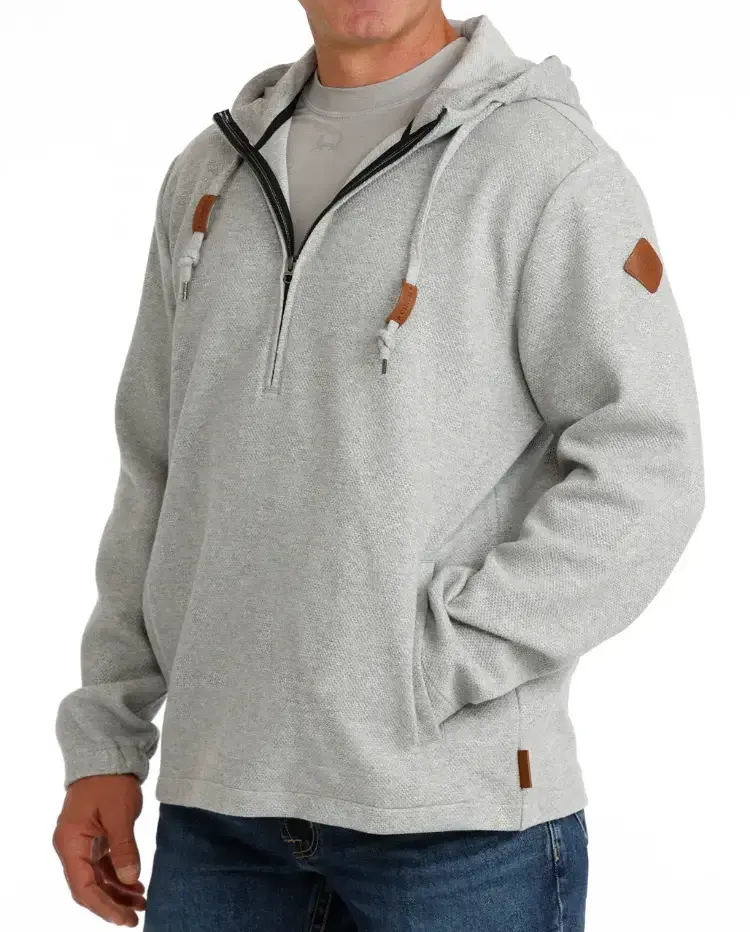 Cinch Quarter Zip Hoodie Heather Grey