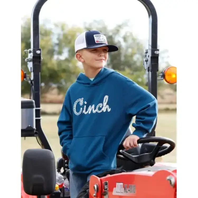 Cinch Rope Logo Pullover Hoodie Blue