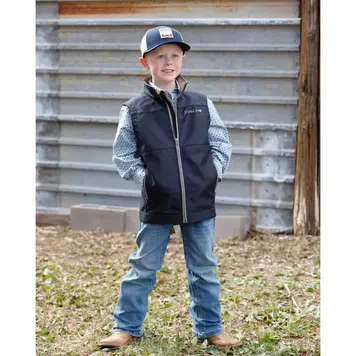 Cinch Youth Bonded Soft Shell Vest Navy