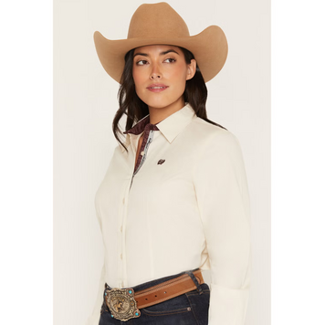 Cinch Pinstripe Button Down Cream