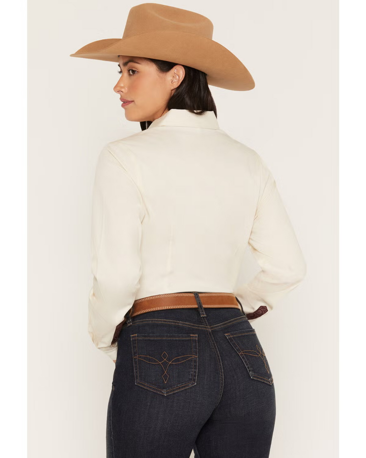 Cinch Pinstripe Button Down Cream