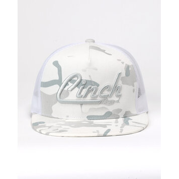 Cinch White Camo Trucker Cap Embroidered Logo