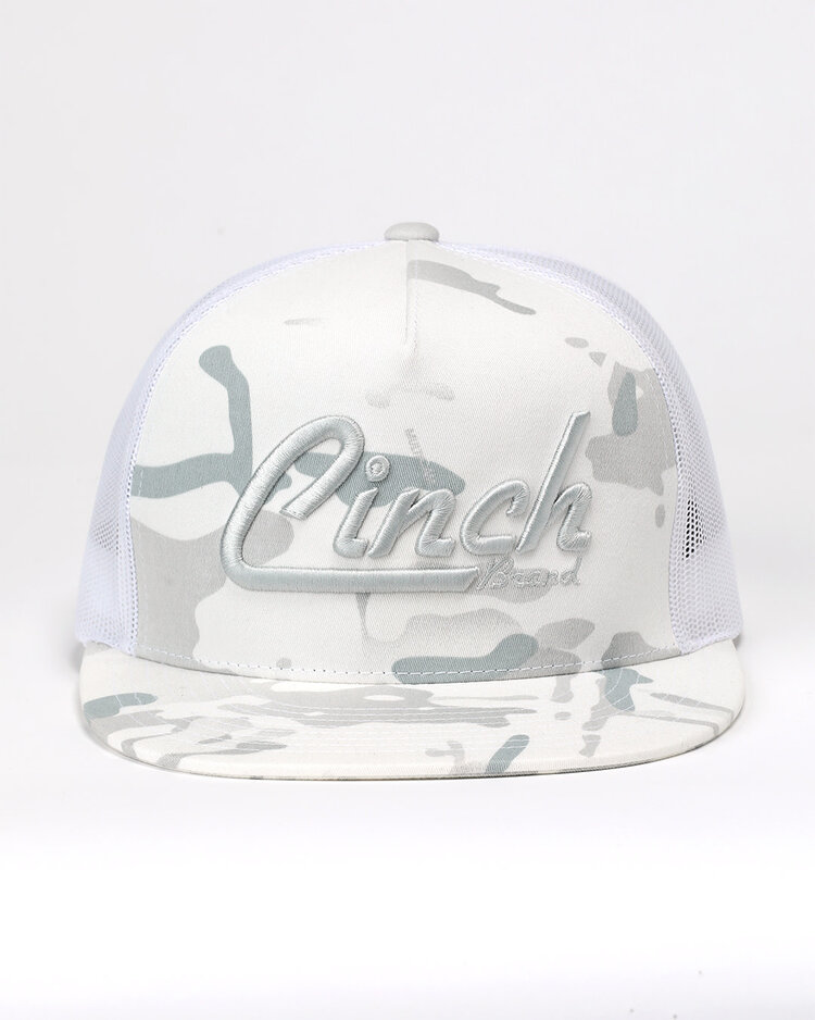Cinch White Camo Trucker Cap Embroidered Logo