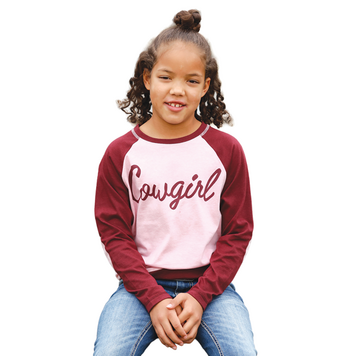 Cruel Denim Cowgirl Raglan Tee Pink