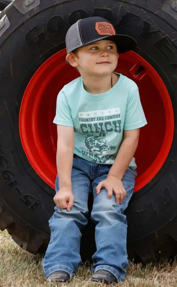 Cinch Toddler Cowboy And Country Tee Turquoise