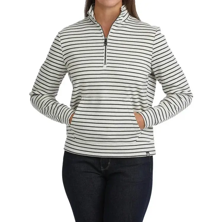 Cinch White And Black Quarter Zip Pullover