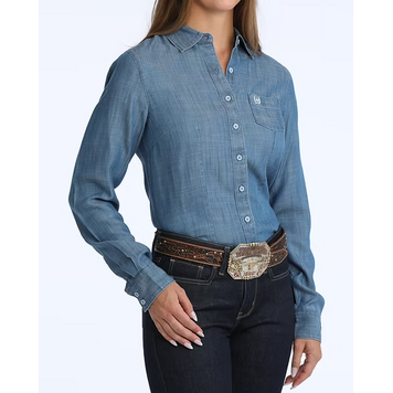 Cinch Solid Chambray Button Down
