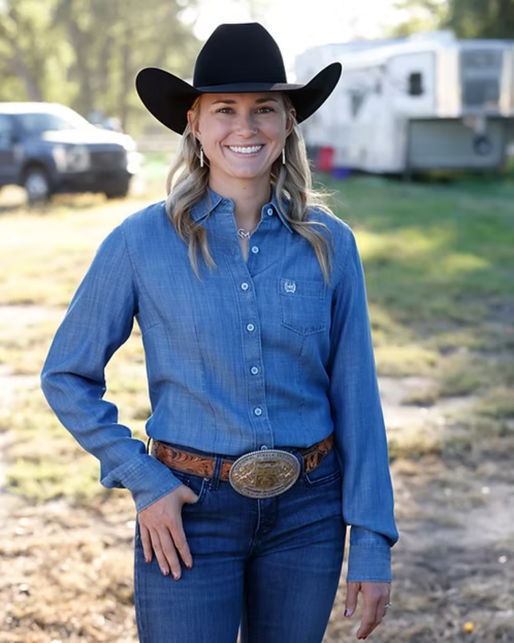 Cinch Solid Chambray Button Down