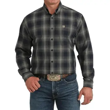 Cinch Bold Plaid Button Down Navy