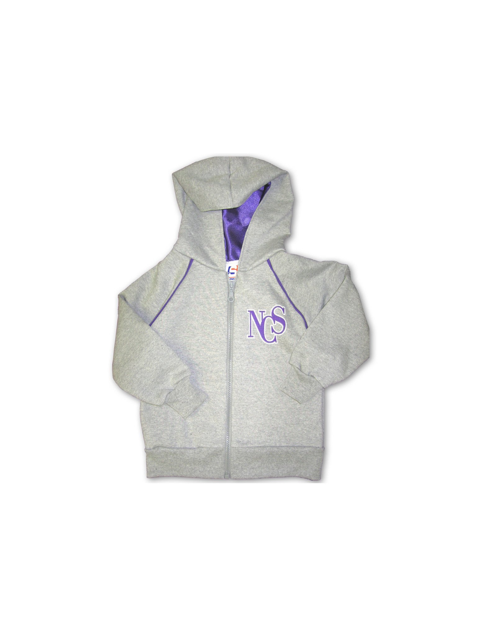 JACKET-GRY/PUR-CHILD-HOODED
