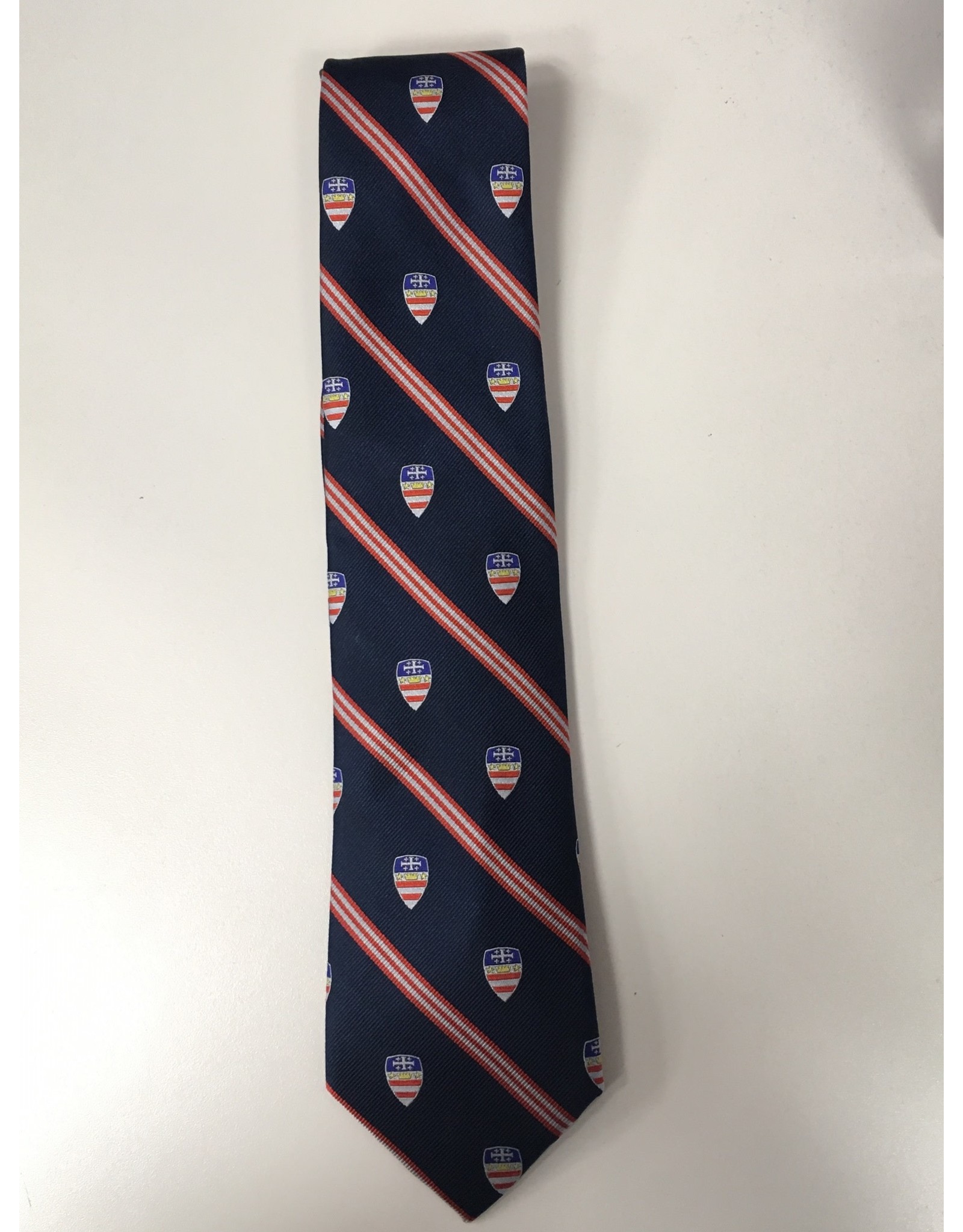 U.S. Naval War College Crest Tie Red