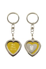 KEY TAG HEART GLD