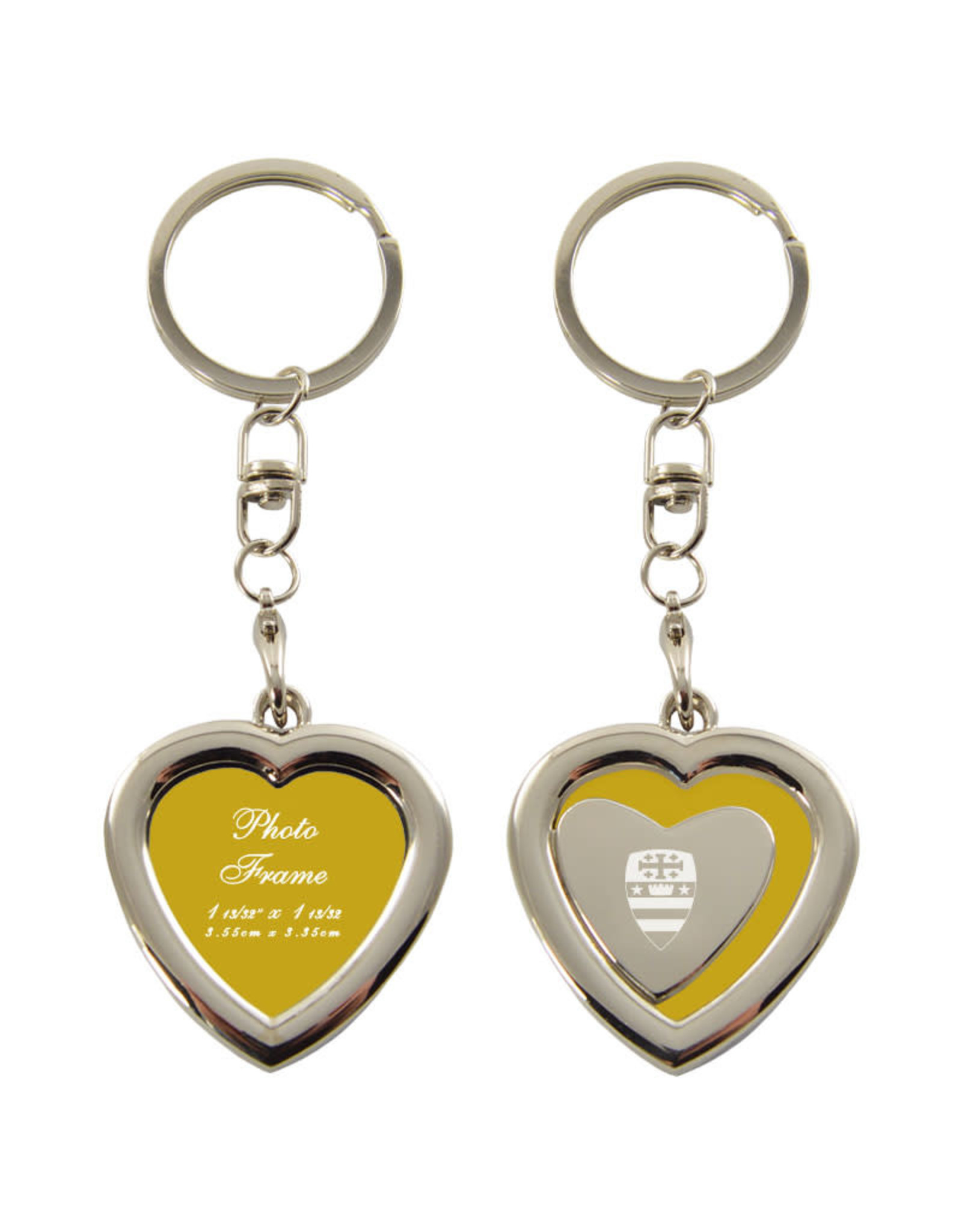 KEY TAG HEART GLD