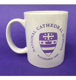 MUG-WHITE W/NCS SEAL IN PURPLE