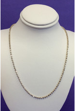 NECKLACE-SILVER BEAD CHAIN 16