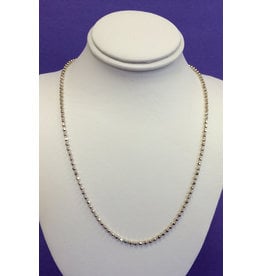 NECKLACE-SILVER BEAD CHAIN 16