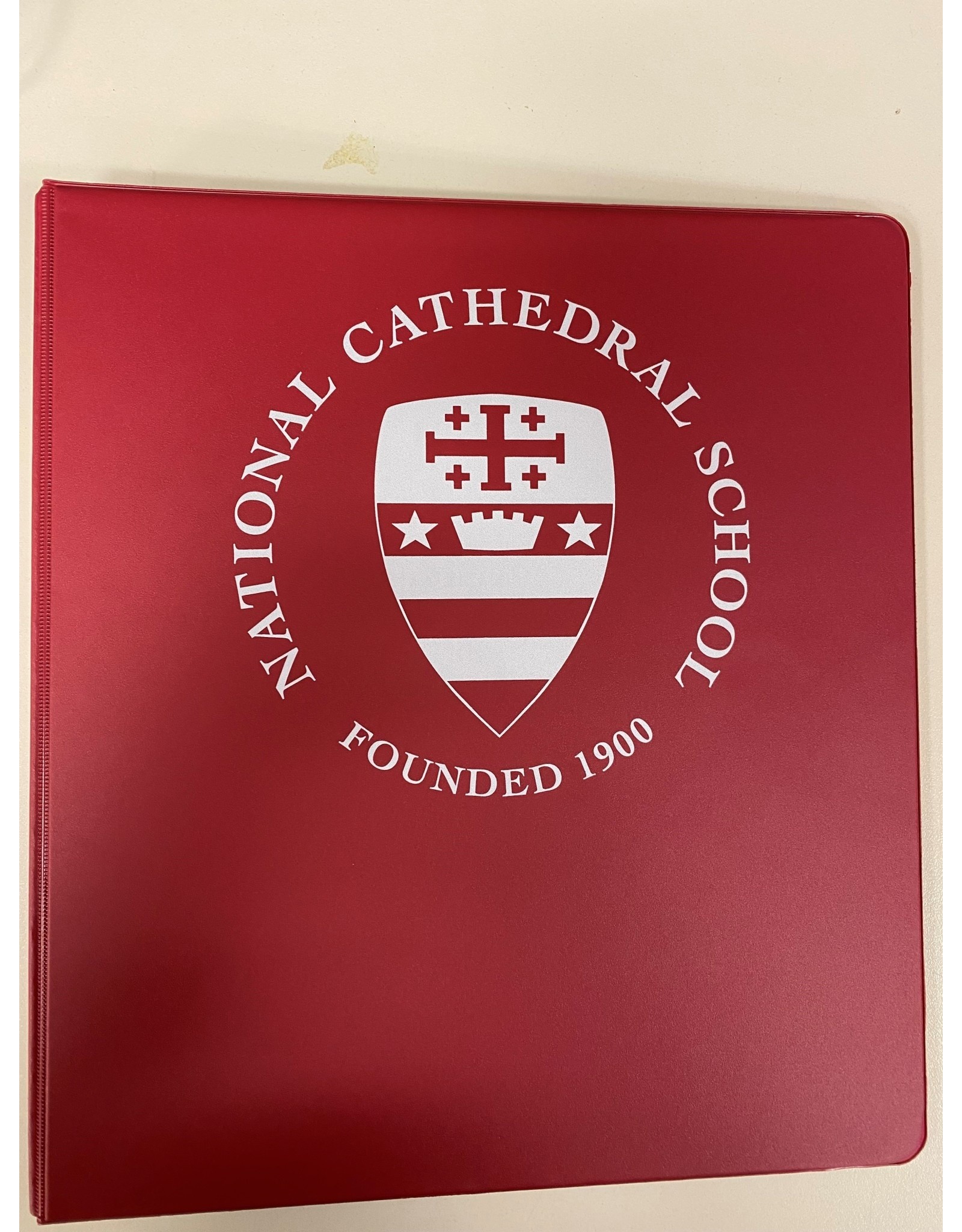 1" Binder with NCS crest Burgundy