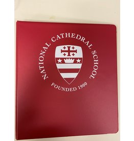 1" Binder with NCS crest Burgundy