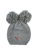 HAT YOUTH DBL POM GREY