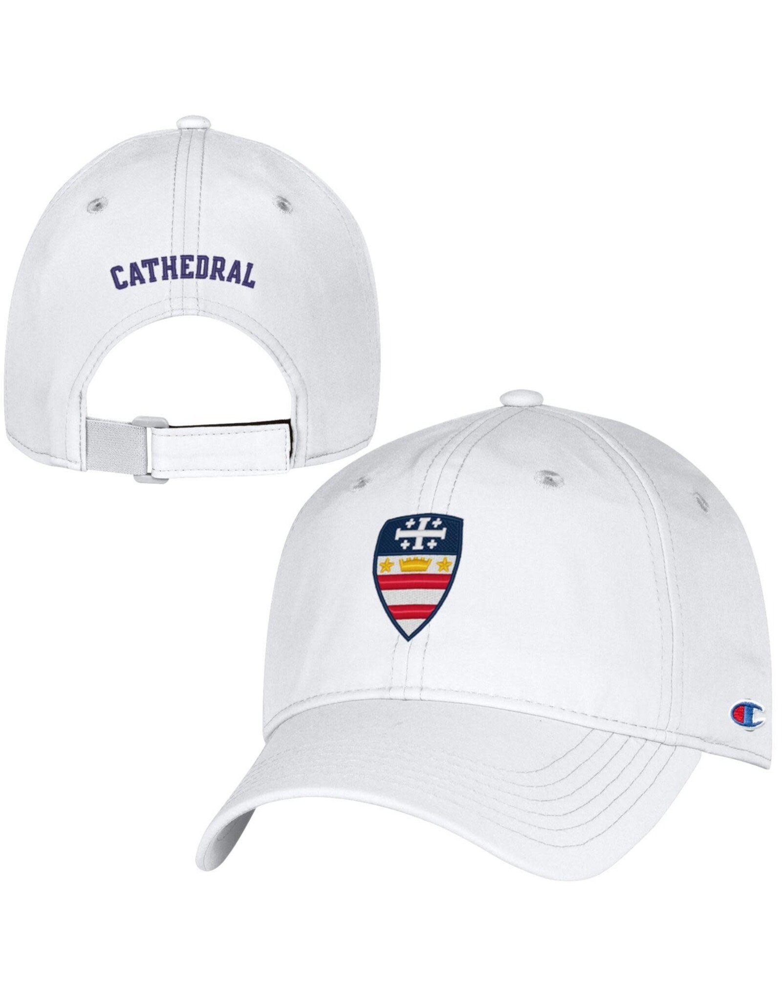 HAT- WHITE ADJUSTABLE CAP WITH CREST