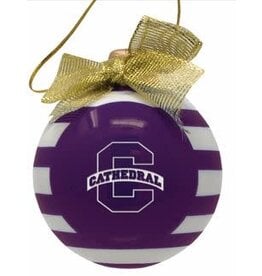 ORNAMENT CERAMIC PURPLE BIG C