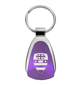 KEY TAG TEAR DROP PURPLE