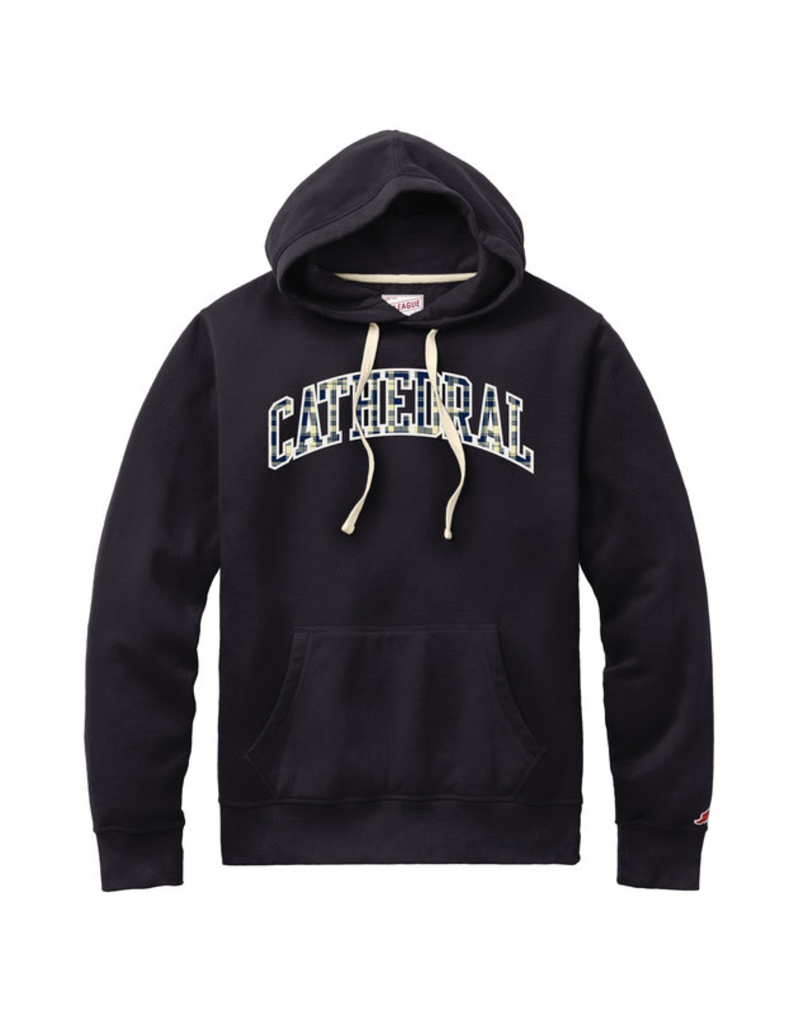 STADIUM HOOD NAVY WITH PLAID