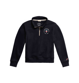 YOUTH 1/4 ZIP - BLUE/RED SHIELD