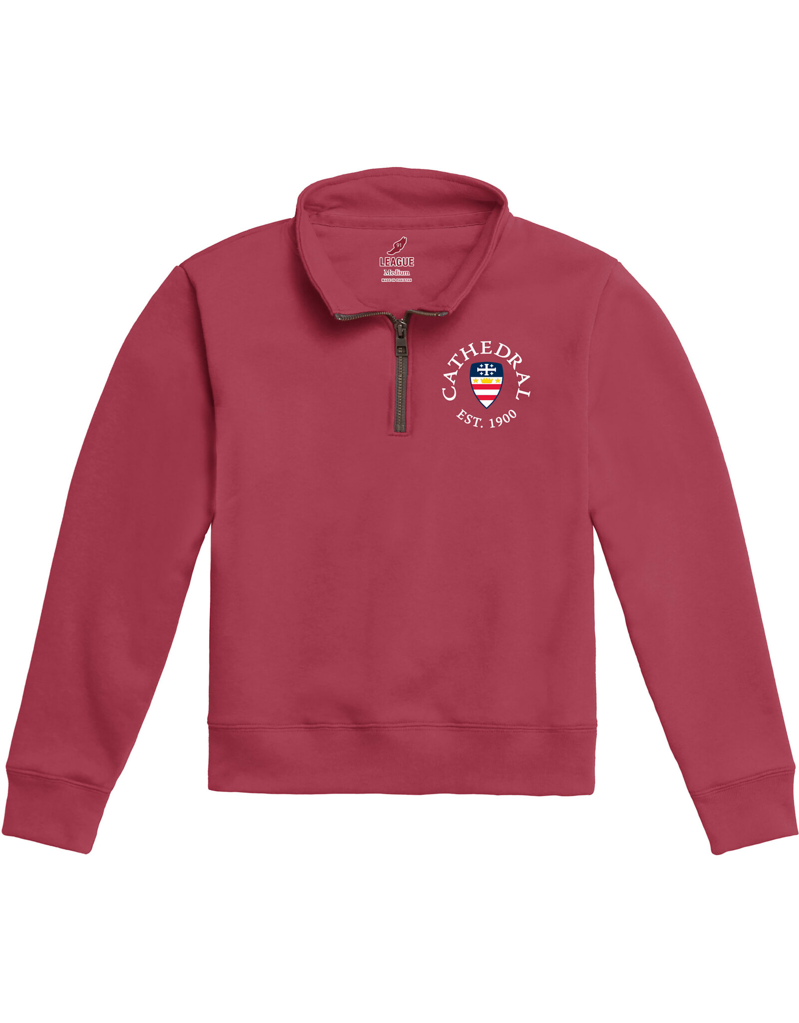 YOUTH 1/4 ZIP - BLUE/RED SHIELD