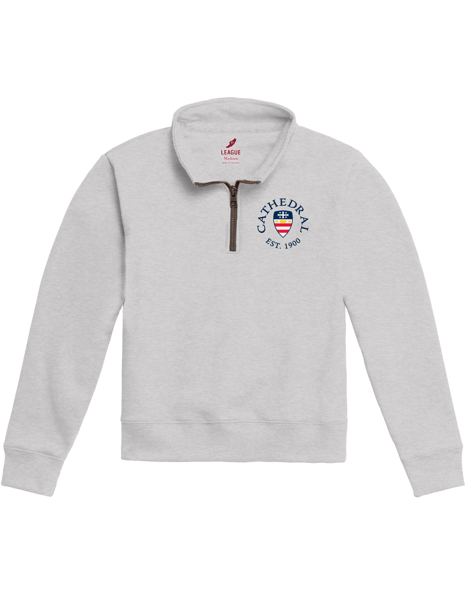 YOUTH 1/4 ZIP - BLUE/RED SHIELD