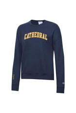 WOMEN'S CATH-EAGLES FLEECE CREW