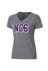 WOMEN'S TRI-BLEND SS VNECK