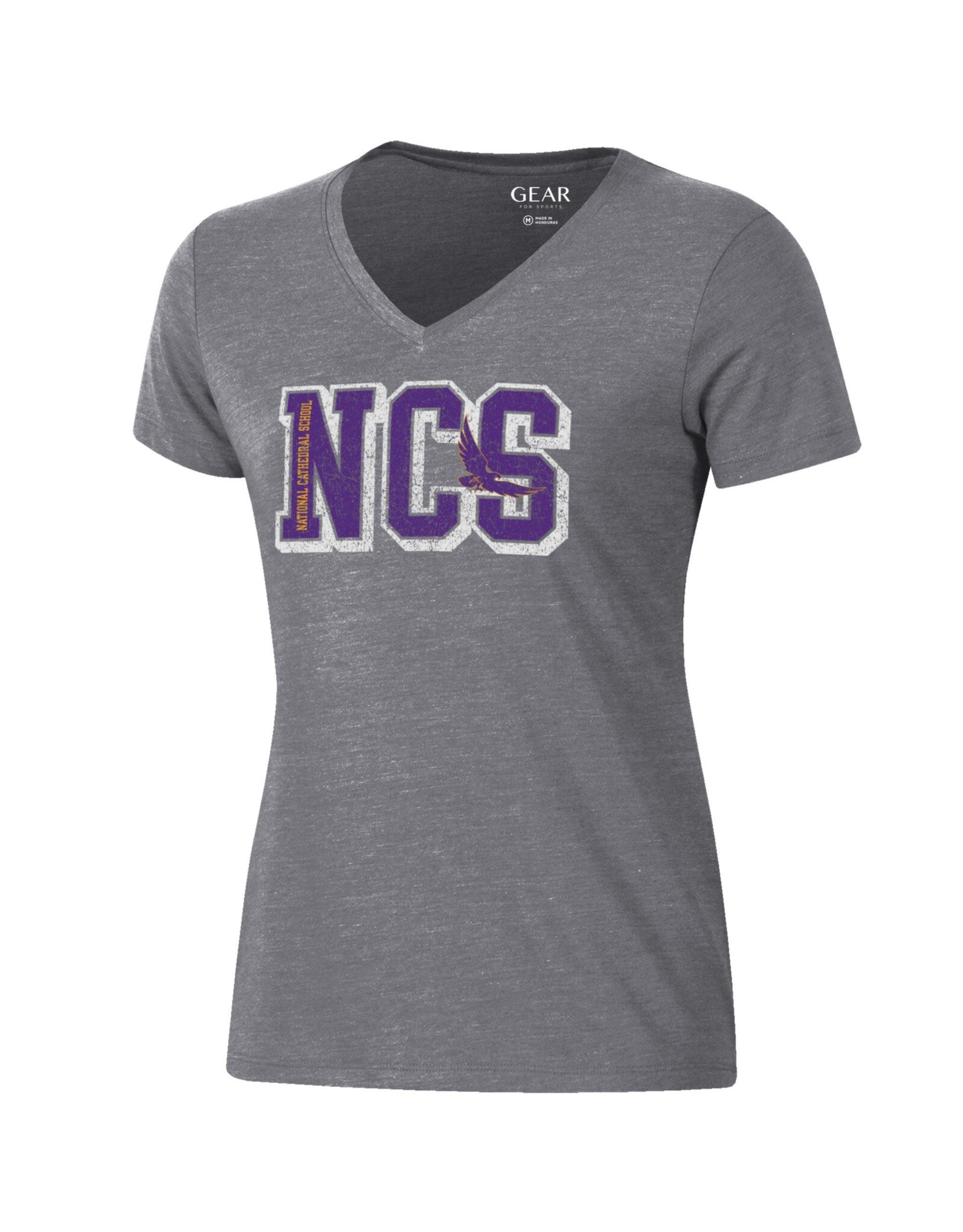 WOMEN'S TRI-BLEND SS VNECK