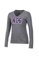 WOMEN'S TRI-BLEND LS VNECK