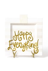 Happy Everything White Stripe Big Platter