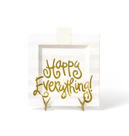 Happy Everything White Stripe Big Platter