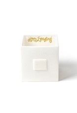 Happy Everything White Small Dot Mini Nesting Cube Medium
