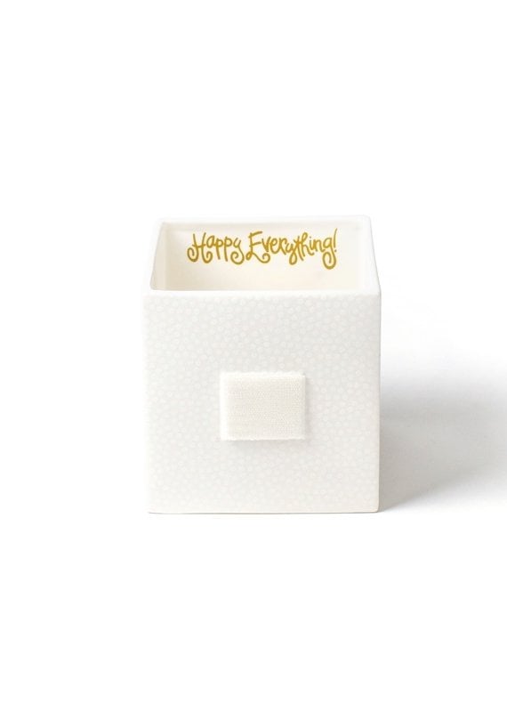 Happy Everything White Small Dot Mini Nesting Cube Medium