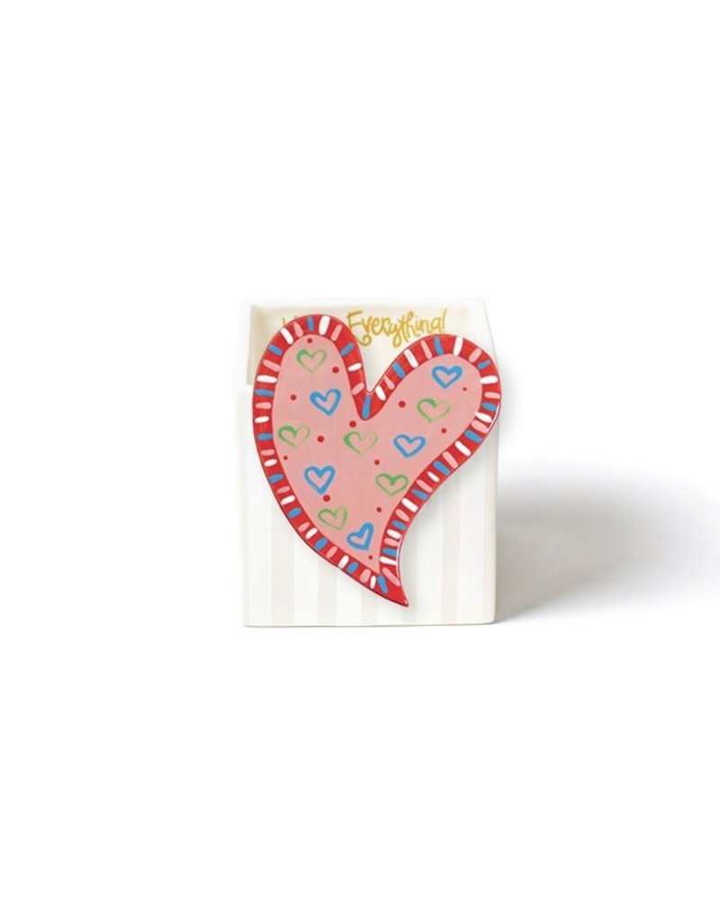 Happy Everything White Stripe Mini Nest Cube Small