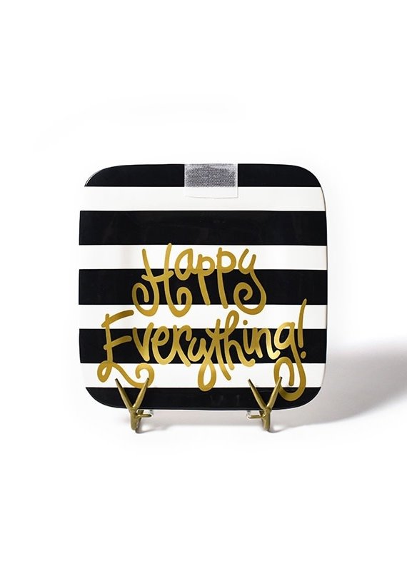 Happy Everything Black Stripe Mini Platter