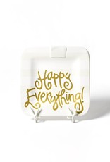Happy Everything White Stripe Mini Platter