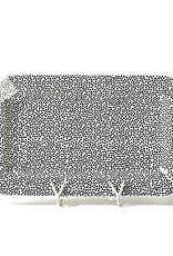 Happy Everything Black Small Dot Mini Rectangle Platter