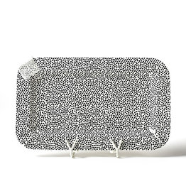Happy Everything Black Small Dot Mini Rectangle Platter