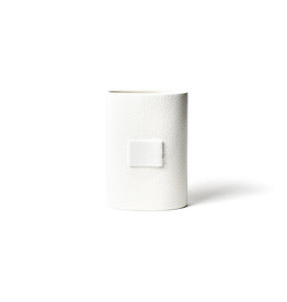 Happy Everything White Small Dot Mini Oval Vase