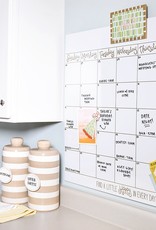 Happy Everything Magnetic Dry Erase Wall Calendar with Gold Frame Attachment and Monthly Cards