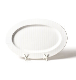 Happy Everything White Stripe Big Entertaining Platter