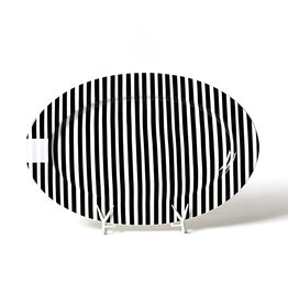 Happy Everything Black Stripe Big Entertaining Platter