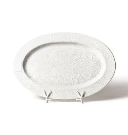 Happy Everything Stone Small Dot Oval Entertaining Platter